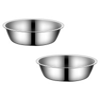 Zayin Dog Bowl, Stainless Steel Pet Bowls Set of 2, Non Spill Water Dog Bowl for Small Dog and Cat, Replacement Kitten Food Bowls (14cm/5.6in)